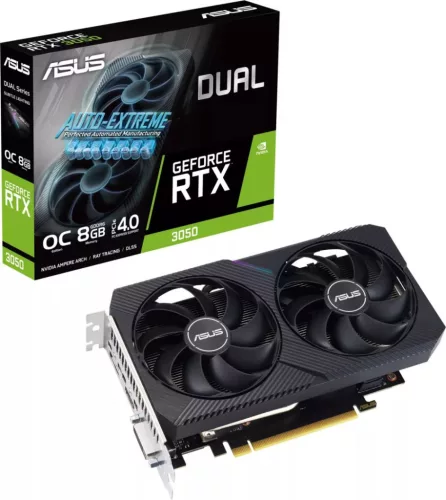 Asus DUAL-RTX3050-O8G-V2 (használt, 1 hónap jótállás)