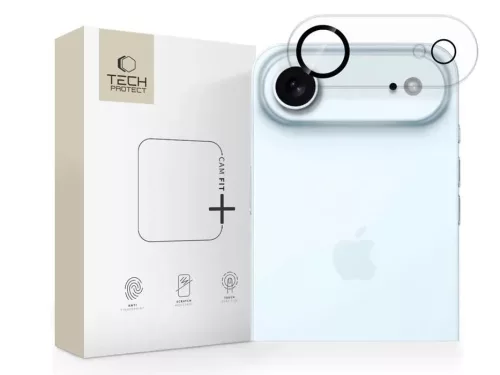 Tech-Protect Cam Fit+ hátsó 3D kamera lencsevédő - Apple iPhone 17 Air - átlátszó