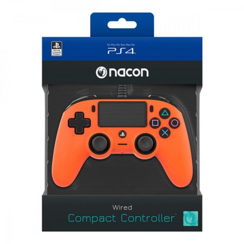 Nacon Wired Compact Controller Narancssárga (vezetékes kontroller) PS4/PC