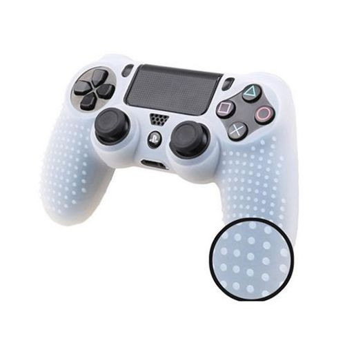 Csúszás-gátló szilikon gumi tok PS4 kontrollerhez - Fehér