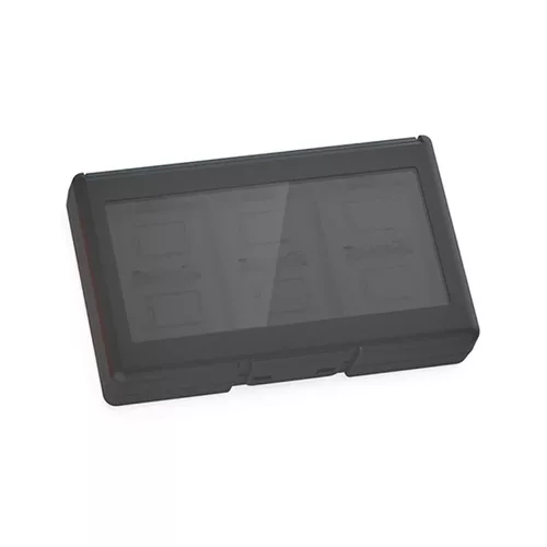 Dobe Switch / Switch 2 játéktároló 24 slot - Átlátszó Fekete