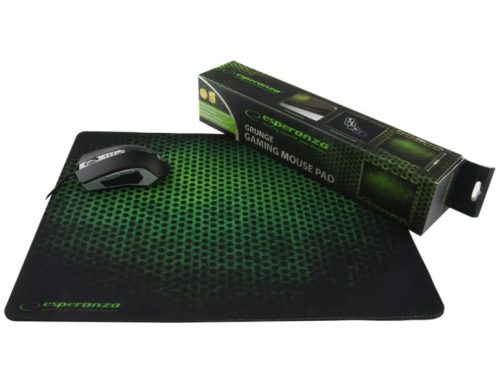 Esperanza Grunge Grand Gamer egérpad, fekete-zöld EA146G