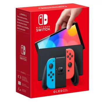   Nintendo Switch OLED Modell Neon (használt, 6 hónap jótállás)