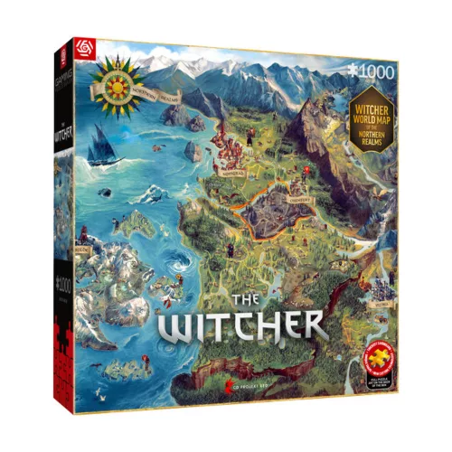 The Witcher The Northern Realms Map kirakós Puzzle (1000 db)
