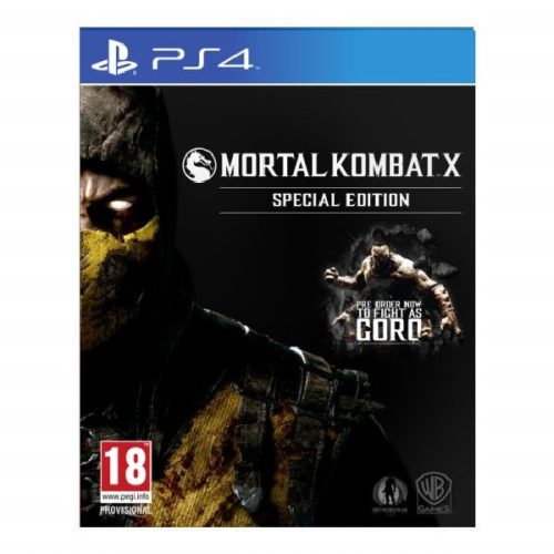 Mortal Kombat X Special Edition PS4 Ajándék Goro DLC, Scorpion Skin, fémtok!
