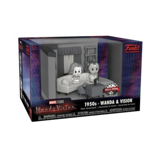 Funko Mini Moments: WandaVision - 50-es évekbeli nappali dioráma Vanda és Vízió figurákkal