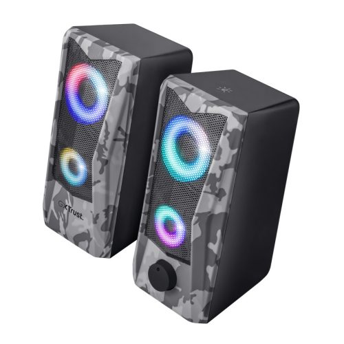 Trust Gaming GXT 606 Javv RGB 2.0 hangszóró - Szürke terepminta (23379)