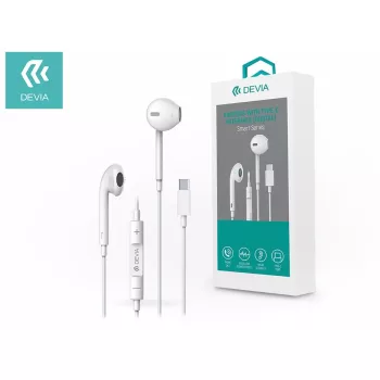   DEVIA SZTEREÓ FELVEVŐS FÜLHALLGATÓ USB TYPE-C CSATLAKOZÓVAL FEHÉR