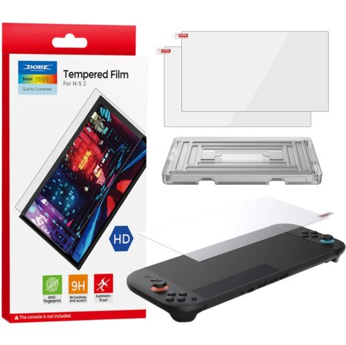 DOBE Switch 2 Kijelzővédő Üvegfólia + felhelyező kerettel (2db üvegfólia)