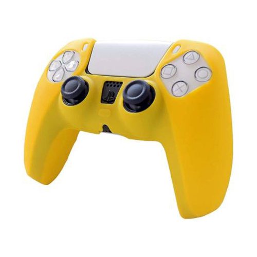 Csúszás-gátló szilikon gumi tok PS5 kontrollerhez - Sárga