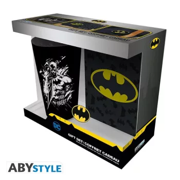   DC COMICS Batman ajándékszett: XXL pohár, kitűző, A6 zsebnotesz