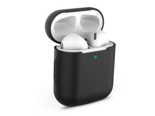 Devia Szilikon védőtok Apple AirPods fülhallgatóhoz - fekete - ECO csomagolás