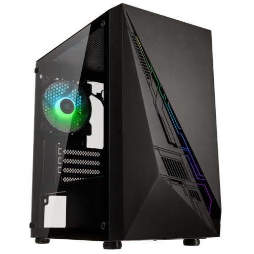 Kolink Inspire K2 PLUS ARGB mATX Edzett üveg Fekete