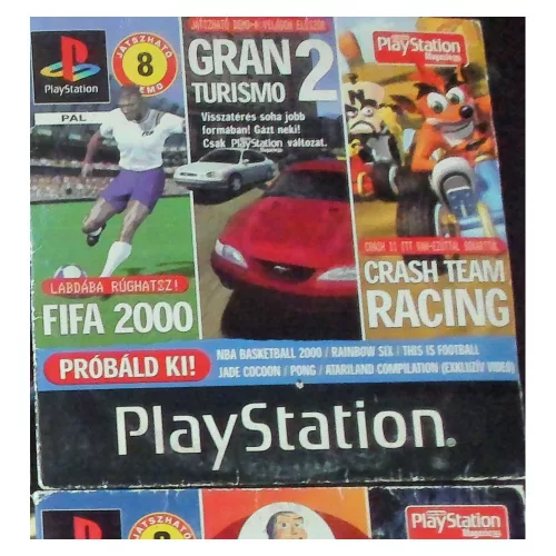 FIFA 2000 | Gran Turismo 2 | Crash Team Racing PS1 DEMO lemez (használt)