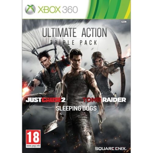 Ultimate Action Triple Pack Just Cause 2, Sleeping Dogs, Tomb Raider Xbox 360 (használt, karcmentes)