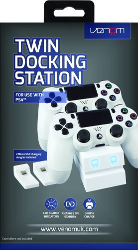Venom VS2737 Twin Docking Station PS4 fehér töltőállomás