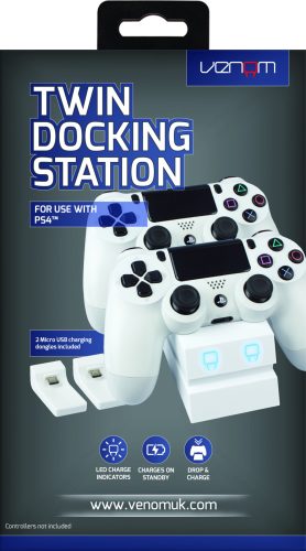 Venom VS2737 Twin Docking Station PS4 fehér töltőállomás