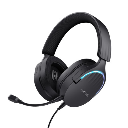 Trust Gaming GXT 489 Fayzo gamer mikrofonos, vezetékes fejhallgató, 7.1 headset, USB csatlakozás - Fekete (24900)