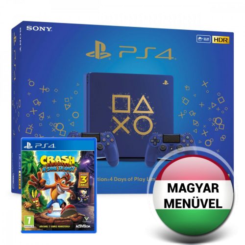 Sony PlayStation 4 Slim 500GB (PS4 Slim) Days of Play Limited Edition + Crash Bandicoot N Sane Trilogy
