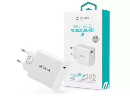 DEVIA HÁLÓZATI TÖLTŐ ADAPTER TYPE-C BEMENETTEL - 20W