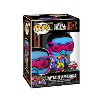   Funko POP! Marvel: The Falcon and The Winter Soldier - Captain America (Blacklight) figura #987