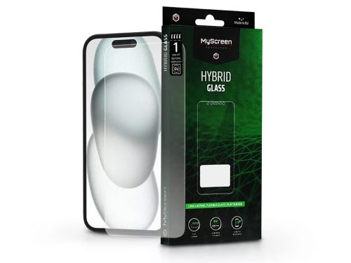 Hybrid Glass rugalmas kijelzővédő üvegfólia 0.25 mm 2.5D iPhone 15 / 15 Pro