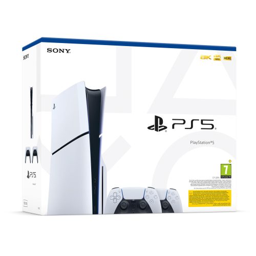 PlayStation®5 Slim 1 TB (PS5 Slim) (LEMEZOLVASÓVAL) 2 db Dualsense kontrollerrel