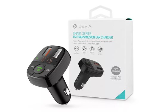 DEVIA BLUETOOTH FM-TRANSMITTER/SZIVARGYÚJTÓ TÖLTŐ - 2XUSB + MP3/WMA/WAV/FLAC + PENDRIVE/TF-KÁRTYAOLVASÓ