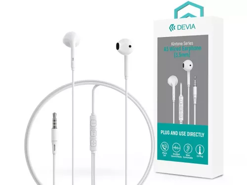 Devia Kintone A3 In-Ear sztereó fülhallgató - 3,5mm jack - fehér ST108752
