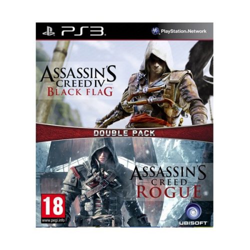 Assassins Creed IV (4) Black Flag + Assassins Creed Rogue Double Pack PS3 (használt, karcmentes)